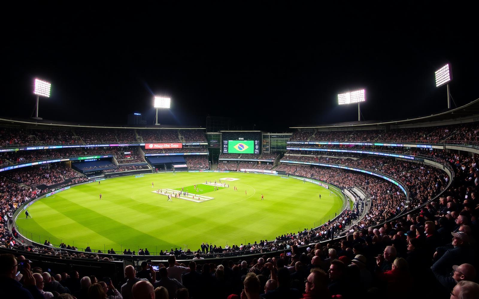 Melbourne Cricket Ground at night